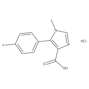 5-(4-fluorophenyl)-1-methyl-1H-imidazole-4-carboxylic acid hydrochloride结构式