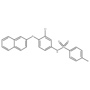 N-[3-Chloro-4-(naphthalen-2-ylsulfanyl)-phenyl]-4-iodo-benzenesulfonamide结构式