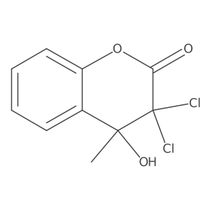 3,3-Dichloro-4-hydroxy-4-methylchromen-2-one Structure