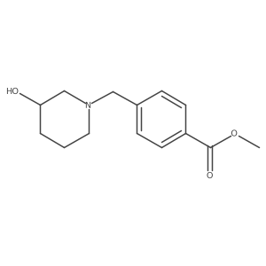 Methyl 4-((3-hydroxypiperidin-1-yl)methyl)benzoate结构式