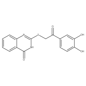 2-[2-(3,4-dihydroxyphenyl)-2-oxoethyl]sulfanyl-1H-quinazolin-4-one Structure