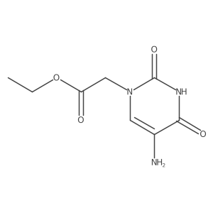 Ethyl 2-(5-amino-2,4-dioxo-1,2,3,4-tetrahydropyrimidin-1-yl)acetate结构式
