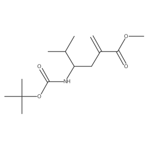 methyl (4R)-4-{[(tert-butoxy)carbonyl]amino}-5-methyl-2-methylidenehexanoate Structure