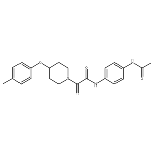 1-Piperidineacetamide,n-[4-(acetylamino)phenyl]-4-(4-methylphenoxy)-a-oxo-结构式
