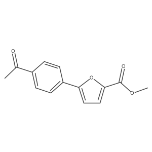 Methyl 5-(4-acetylphenyl)-2-furancarboxylate结构式