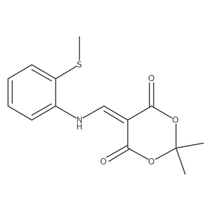 2,2-Dimethyl-5-{[2-(methylsulfanyl)anilino]methylene}-1,3-dioxane-4,6-dione Structure