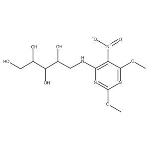 2,4-dimethoxy-5-nitro-6-(D-ribitylamino)pyrimidine结构式