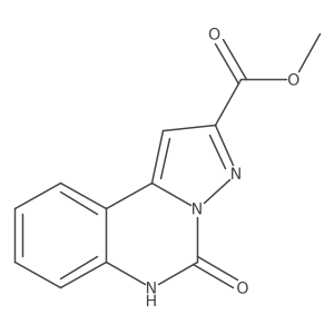 5-Oxo-5,6-dihydro-pyrazolo[1,5-c]quinazoline-2-carboxylic acid methyl ester Structure