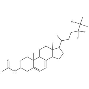 Cholesta-5,7-diene-3,25-diol, 24,24-difluoro-, 3-acetate, (3I(2))- Structure