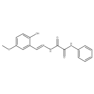N'-[(2-hydroxy-5-methoxyphenyl)methylideneamino]-N-phenyloxamide结构式