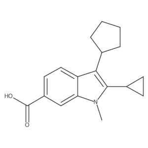 3-Cyclopentyl-2-cyclopropyl-1-methyl-6-indolecarboxylic acid Structure