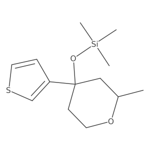Trimethyl{[(2S,4S)-2-methyl-4-(thiophen-3-yl)oxan-4-yl]oxy}silane Structure