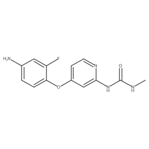 N-[4-(4-Amino-2-fluorophenoxy)-2-pyridinyl]-N'-methylurea结构式