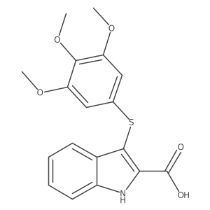 3-[(3,4,5-Trimethoxyphenyl)thio]-1h-indole-2-carboxylic acid Structure