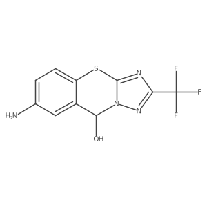 6-Amino-2-trifluoromethyl-4H-9-thia-1,3,3a-triaza-cyclopenta[b]naphthalen-4-ol Structure