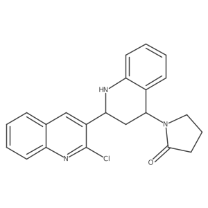 1-(2'-Chloro-1,2,3,4-tetrahydro-[2,3'-biquinolin]-4-yl)pyrrolidin-2-one结构式