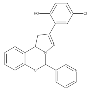 4-Chloro-2-(5-pyridin-3-yl-1,10b-dihydropyrazolo[1,5-c][1,3]benzoxazin-2-yl)phenol Structure