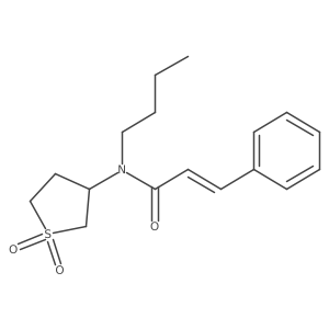 N-butyl-N-(1,1-dioxidotetrahydrothiophen-3-yl)cinnamamide结构式