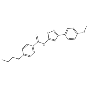 N-[3-(4-methoxyphenyl)-1,2,4-thiadiazol-5-yl]-4-propoxybenzamide结构式