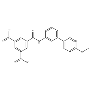 N-[3-(6-methoxypyridazin-3-yl)phenyl]-3,5-dinitrobenzamide结构式