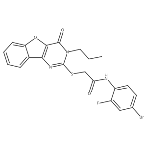 N-(4-bromo-2-fluorophenyl)-2-((4-oxo-3-propyl-3,4-dihydrobenzofuro[3,2-d]pyrimidin-2-yl)thio)acetamide Structure