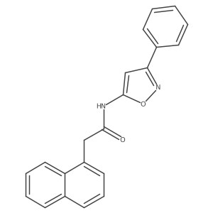 2-(naphthalen-1-yl)-N-(3-phenyl-1,2-oxazol-5-yl)acetamide结构式