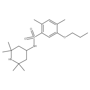 2,4-dimethyl-5-propoxy-N-(2,2,6,6-tetramethyl-4-piperidinyl)benzenesulfonamide结构式