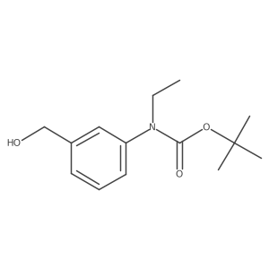 tert-butyl N-ethyl-N-[3-(hydroxymethyl)phenyl]carbamate结构式