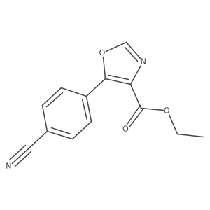 Ethyl 5-(4-cyanophenyl)oxazole-4-carboxylate结构式