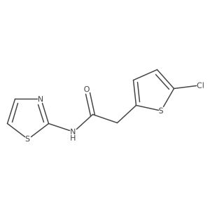 2-(5-chlorothiophen-2-yl)-N-(thiazol-2-yl)acetamide结构式