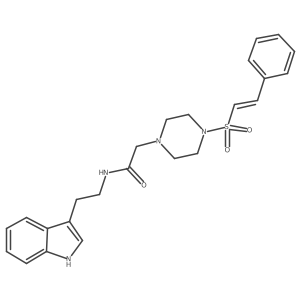 N-[2-(1H-indol-3-yl)ethyl]-2-[4-(2-phenylethenesulfonyl)piperazin-1-yl]acetamide Structure