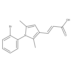 (2E)-3-[1-(2-bromophenyl)-2,5-dimethyl-1H-pyrrol-3-yl]acrylic acid Structure