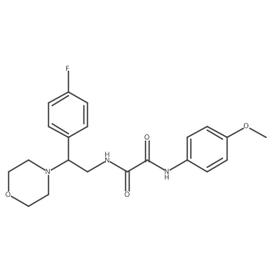 N1-(2-(4-fluorophenyl)-2-morpholinoethyl)-N2-(4-methoxyphenyl)oxalamide结构式