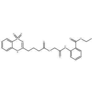 ethyl 2-[({[4-(1,1-dioxido-2H-1,2,4-benzothiadiazin-3-yl)butanoyl]oxy}acetyl)amino]benzoate Structure