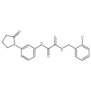 N1-(2-chlorobenzyl)-N2-(3-(2-oxopyrrolidin-1-yl)phenyl)oxalamide结构式