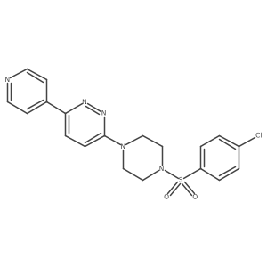3-(4-((4-Chlorophenyl)sulfonyl)piperazin-1-yl)-6-(pyridin-4-yl)pyridazine结构式
