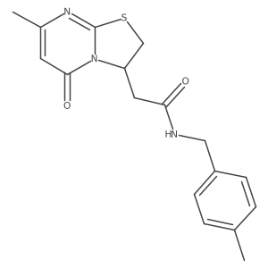 2-(7-methyl-5-oxo-3,5-dihydro-2H-thiazolo[3,2-a]pyrimidin-3-yl)-N-(4-methylbenzyl)acetamide Structure