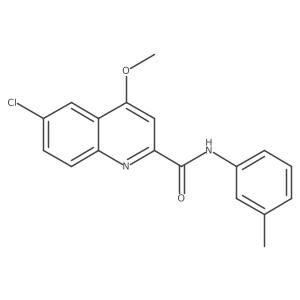 6-chloro-4-methoxy-N-(3-methylphenyl)quinoline-2-carboxamide Structure