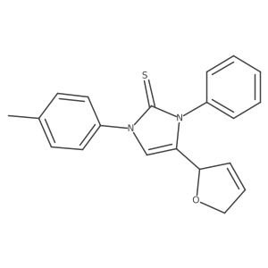 2H-Imidazole-2-thione, 4-(2,5-dihydro-2-furanyl)-1,3-dihydro-1-(4-methylphenyl)-3-phenyl-, (R)-结构式
