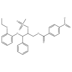 1,2-Propanediol, 3-(2-ethoxyphenoxy)-3-phenyl-, 2-methanesulfonate 1-(4-nitrobenzoate), [R-(R*,S*)]-结构式