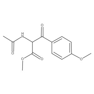 2-Acetylamino-3-(4-methoxy-phenyl)-3-oxo-propionic acid methyl ester结构式