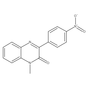 1-Methyl-3-(4-nitrophenyl)-2(1H)-quinoxalinone结构式