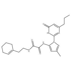 N1-(2-(cyclohex-1-en-1-yl)ethyl)-N2-(3-methyl-1-(6-oxo-4-propyl-1,6-dihydropyrimidin-2-yl)-1H-pyrazol-5-yl)oxalamide Structure