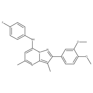 2-(3,4-dimethoxyphenyl)-N-(4-fluorophenyl)-3,5-dimethylpyrazolo[1,5-a]pyrimidin-7-amine Structure