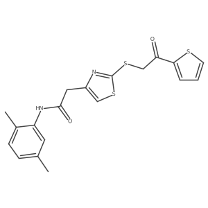 N-(2,5-dimethylphenyl)-2-(2-((2-oxo-2-(thiophen-2-yl)ethyl)thio)thiazol-4-yl)acetamide Structure