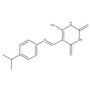 5-(((4-isopropylphenyl)amino)methylene)-2-thioxodihydropyrimidine-4,6(1H,5H)-dione Structure