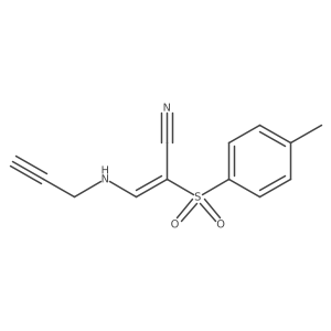 2-((4-Methylphenyl)sulfonyl)-3-(prop-2-ynylamino)prop-2-enenitrile Structure
