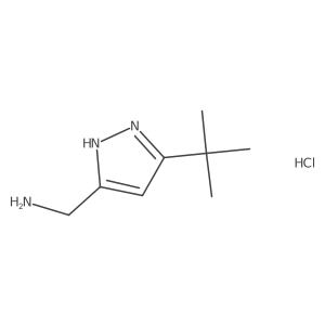 (3-tert-butyl-1H-pyrazol-5-yl)methylamine hydrochloride Structure
