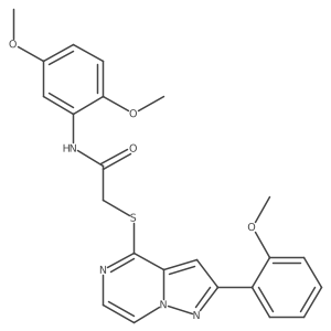 N-(2,5-dimethoxyphenyl)-2-{[2-(2-methoxyphenyl)pyrazolo[1,5-a]pyrazin-4-yl]sulfanyl}acetamide结构式
