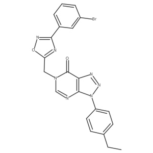 6-{[3-(3-bromophenyl)-1,2,4-oxadiazol-5-yl]methyl}-3-(4-ethylphenyl)-3,6-dihydro-7H-[1,2,3]triazolo[4,5-d]pyrimidin-7-one Structure